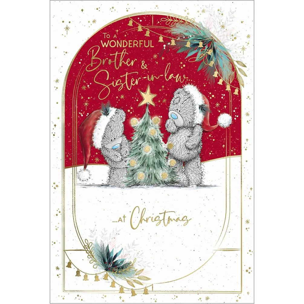 Brother &amp; Sister In Law Me to You Bear Christmas Card