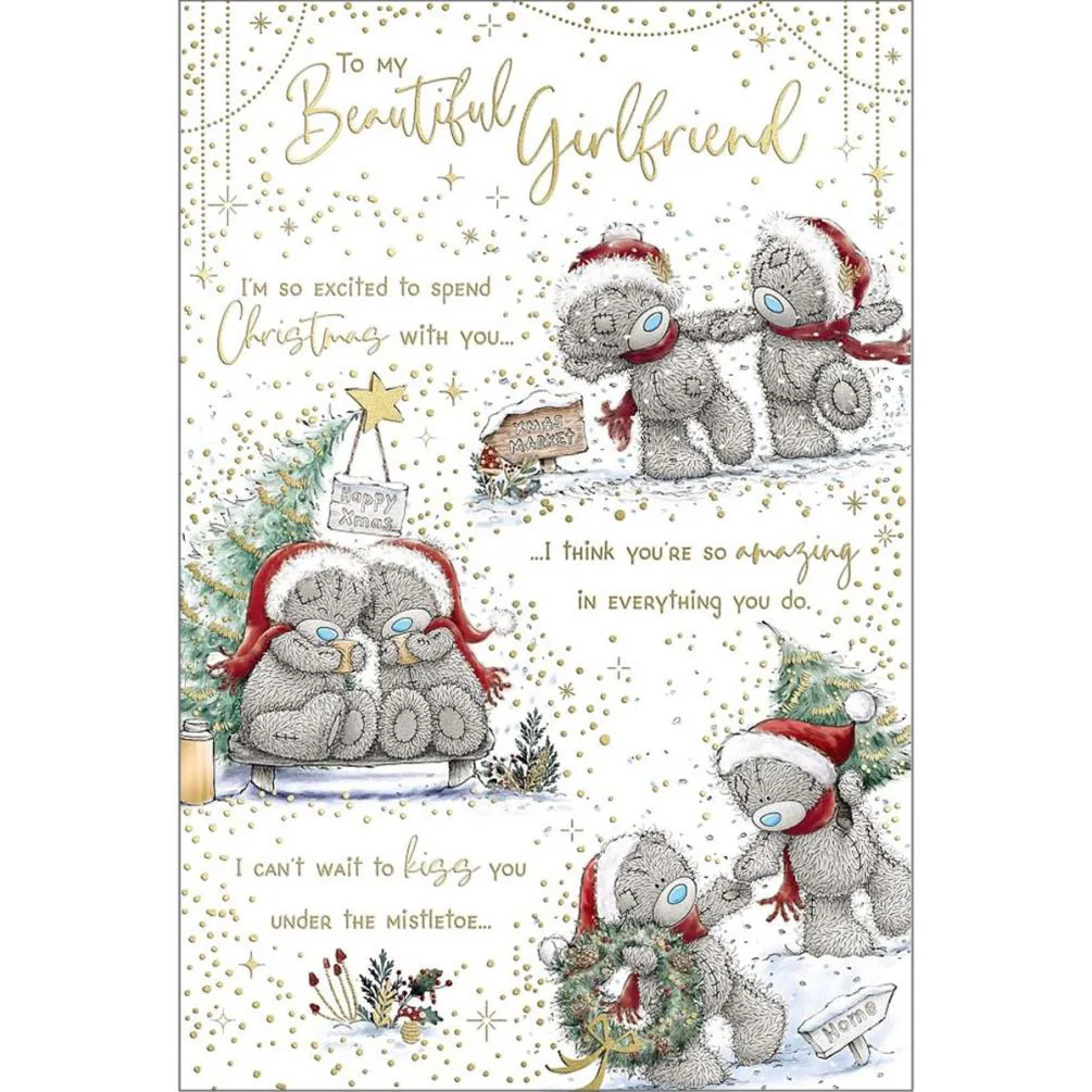 Beautiful Girlfriend Verse Me to You Bear Christmas Card