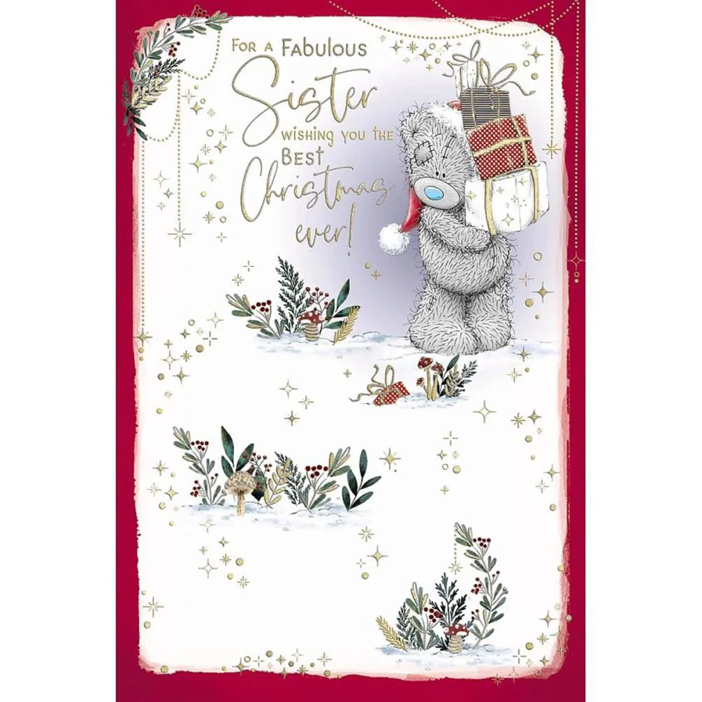 Fabulous Sister Me to You Bear Christmas Card