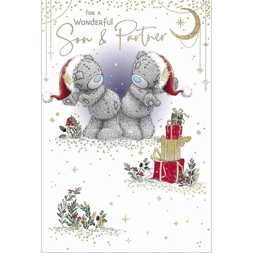 Wonderful Son & Partner Me to You Bear Christmas Card £2.49