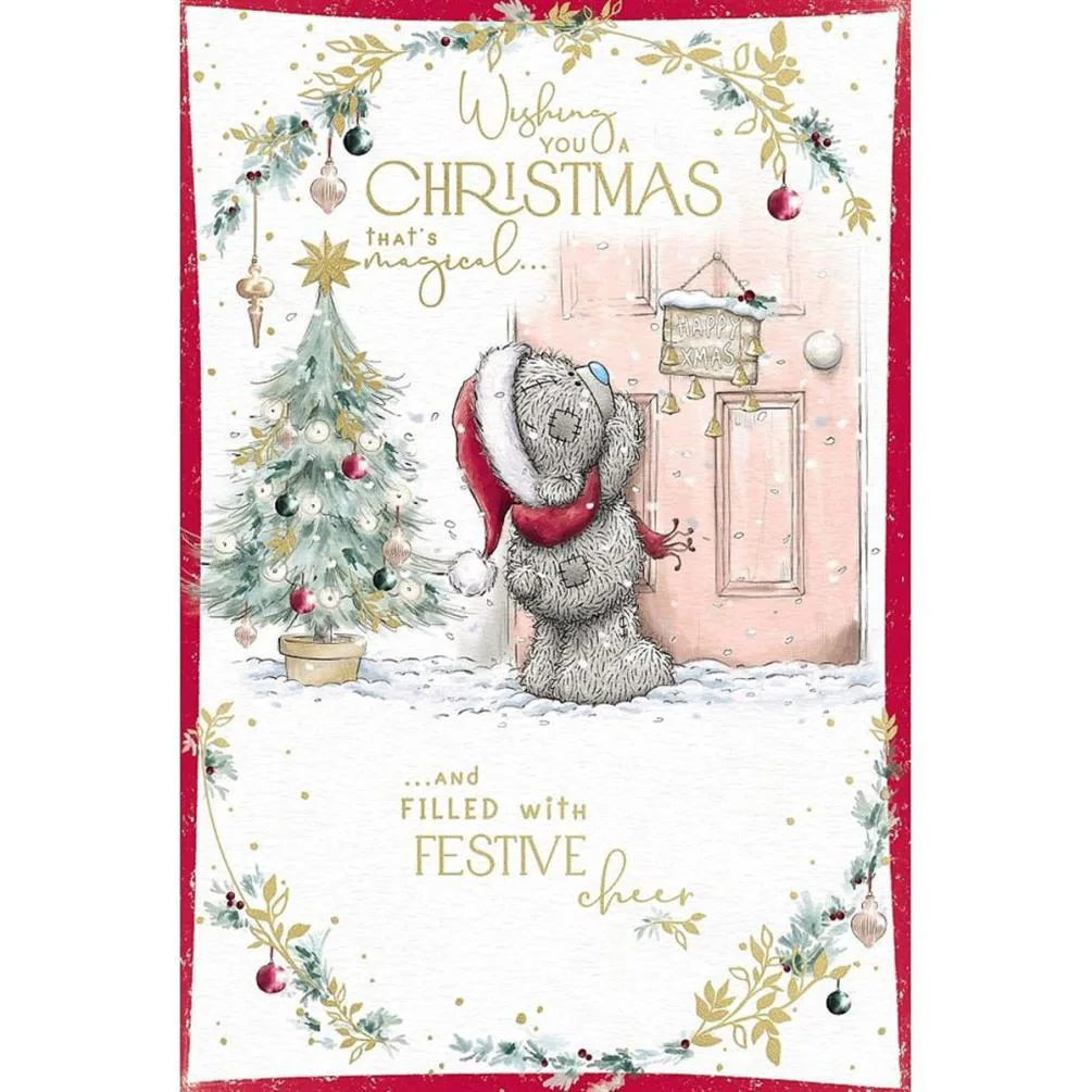 Festive Cheer Me to You Bear Christmas Card
