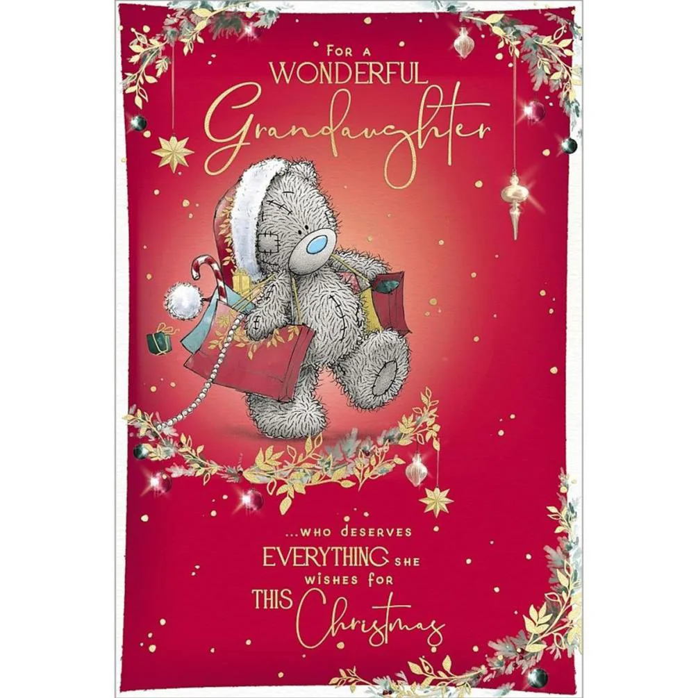 Wonderful Granddaughter Me to You Bear Christmas Card