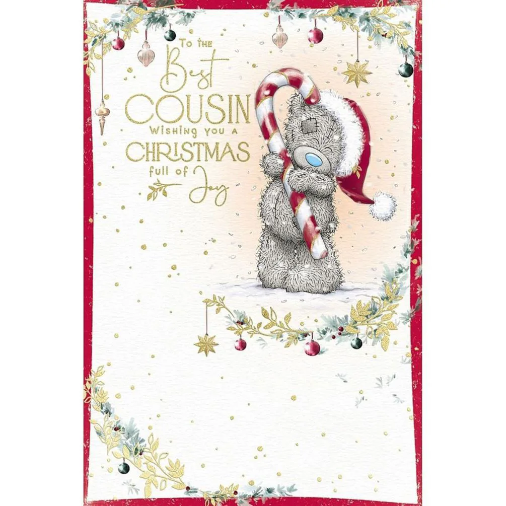 Best Cousin Me to You Bear Christmas Card