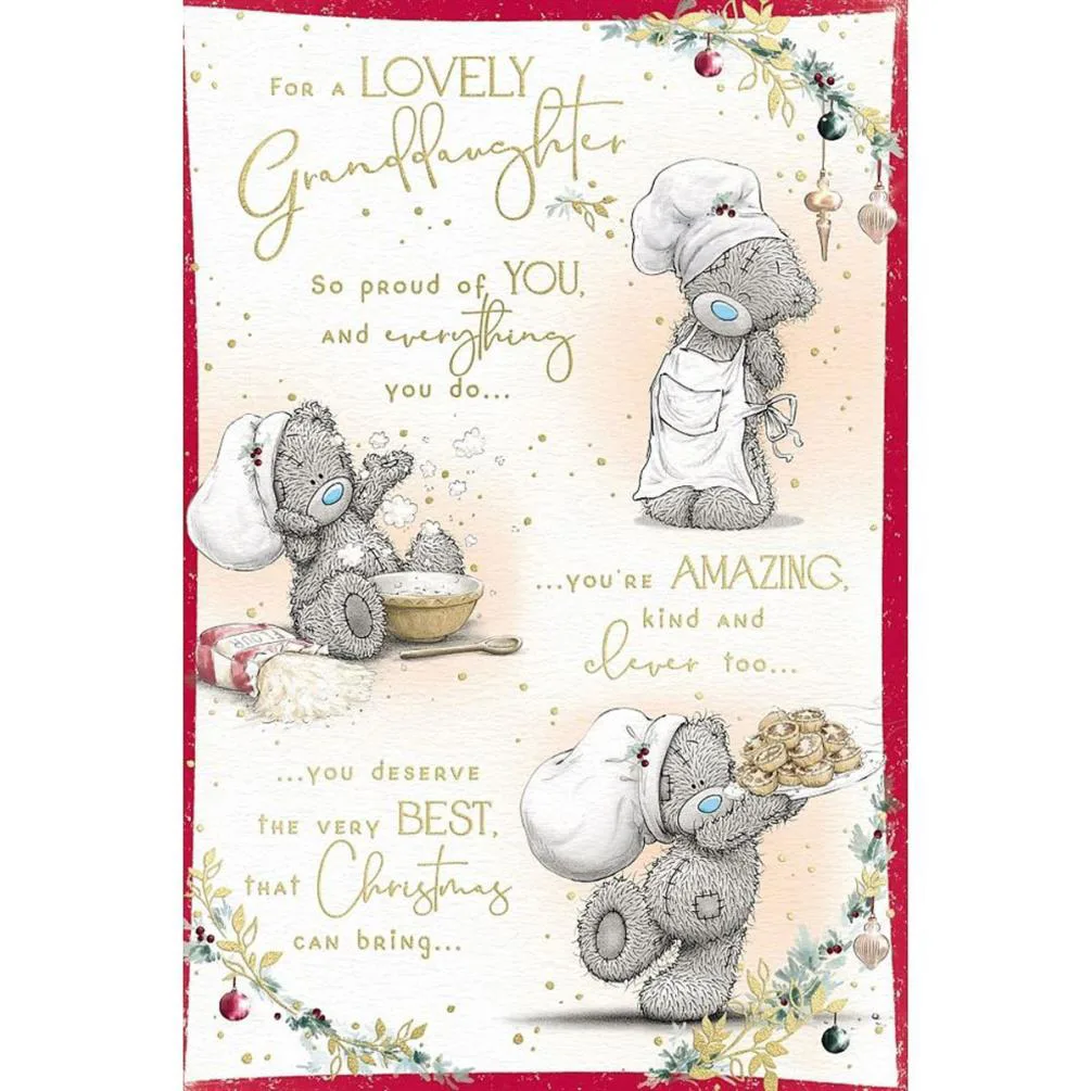 Lovely Granddaughter Verse Me to You Bear Christmas Card