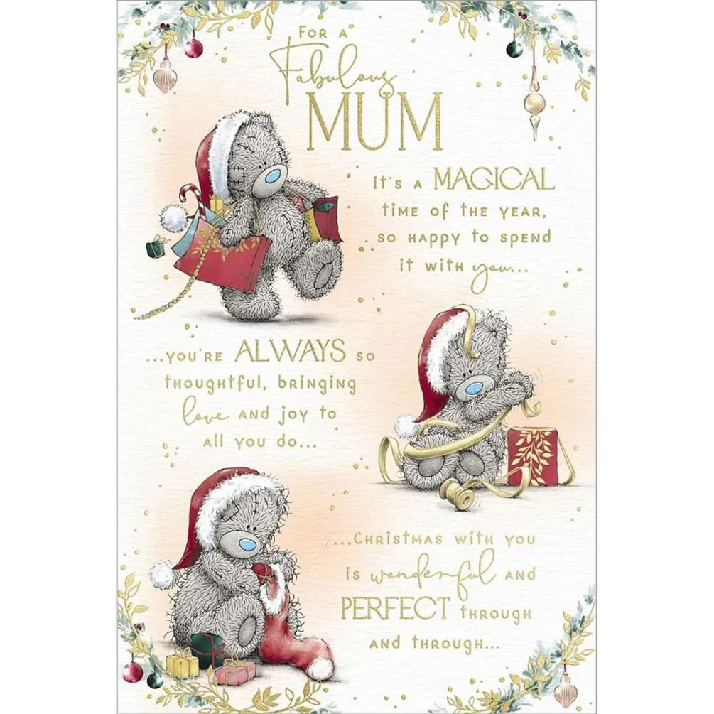 Fabulous Mum Verse Me to You Bear Christmas Card
