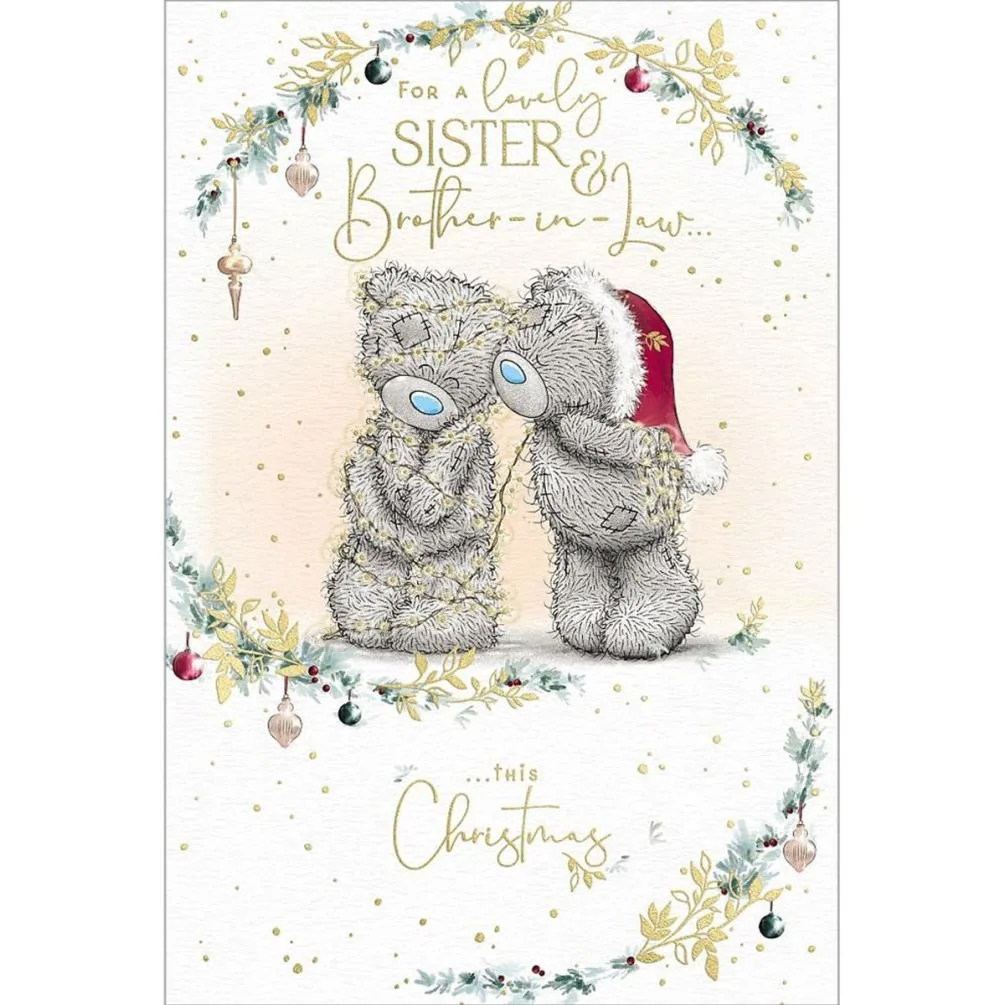 Lovely Sister &amp; Brother in Law Me to You Bear Christmas Card