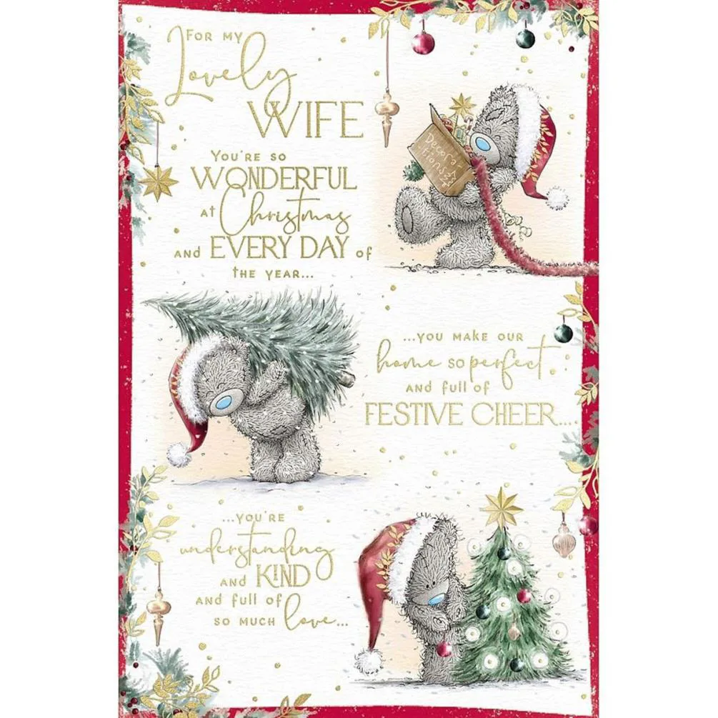 Lovely Wife Verse Me to You Bear Christmas Card