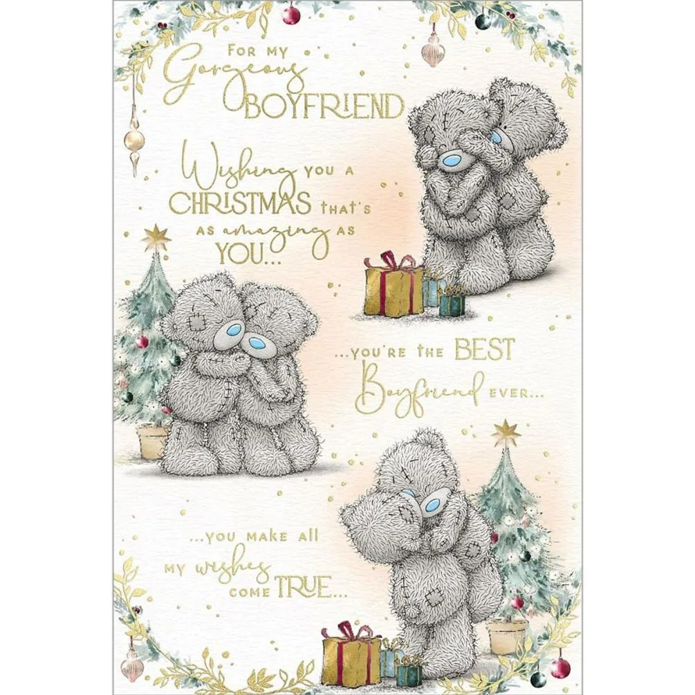 Gorgeous Boyfriend Verse Me to You Bear Christmas Card