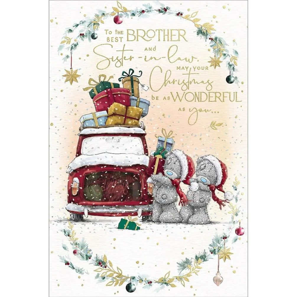 Brother &amp; Sister in Law Me to You Bear Christmas Card