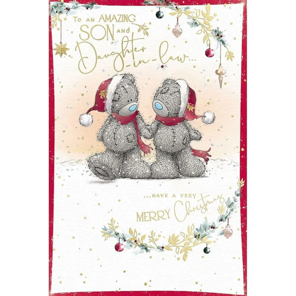 Amazing Son &amp; Daughter in Law Me to You Bear Christmas Card