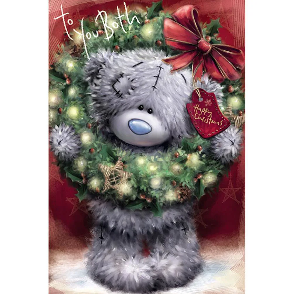 To Both Softly Drawn Me to You Bear Christmas Card £2.49