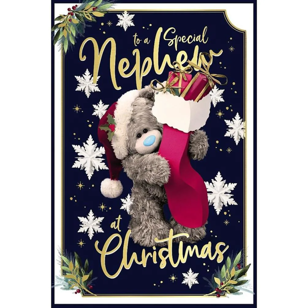 Special Nephew Photo Finish Me to You Bear Christmas Card