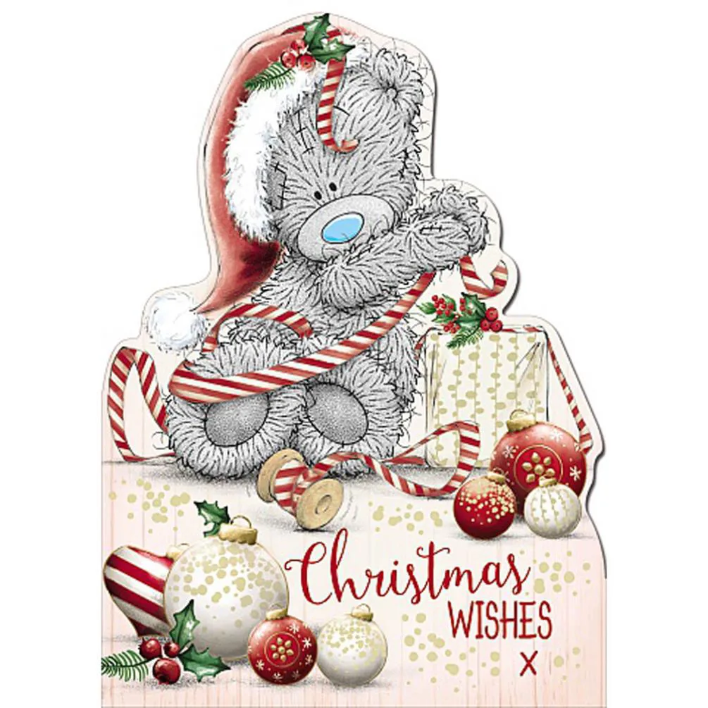 Christmas Wishes Shaped Me To You Bear Christmas Card £1.79