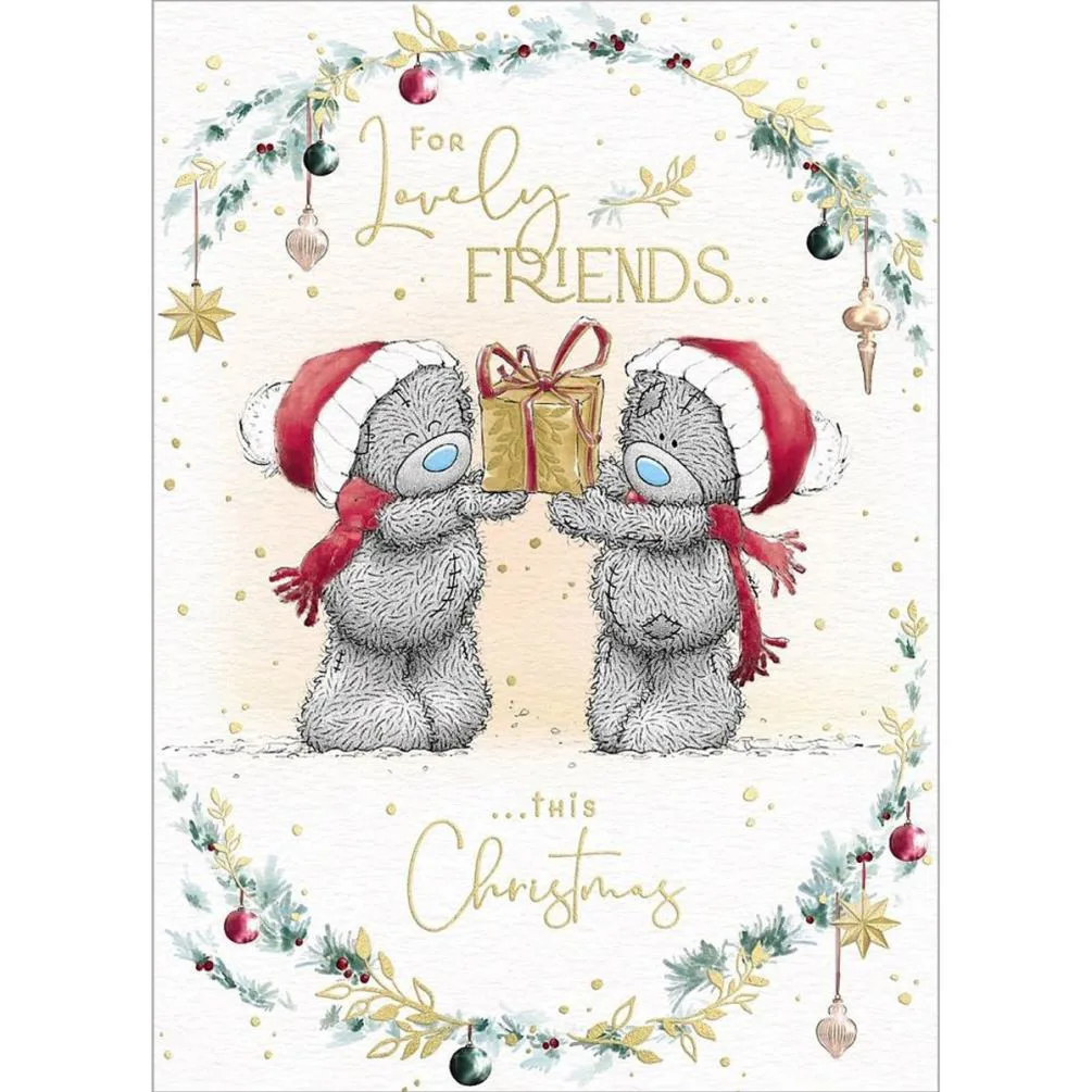 Lovely Friends Me to You Bear Christmas Card