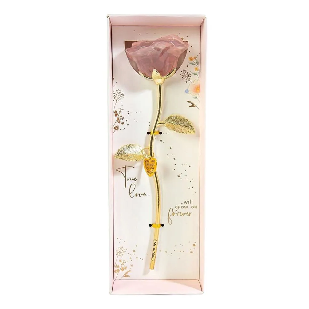 Me to You Bear Wedding Glass Rose Ornament Extra Image 1