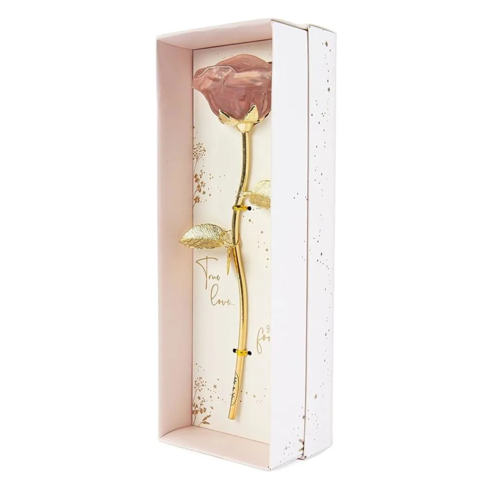 Me to You Bear Wedding Glass Rose Ornament Extra Image 2