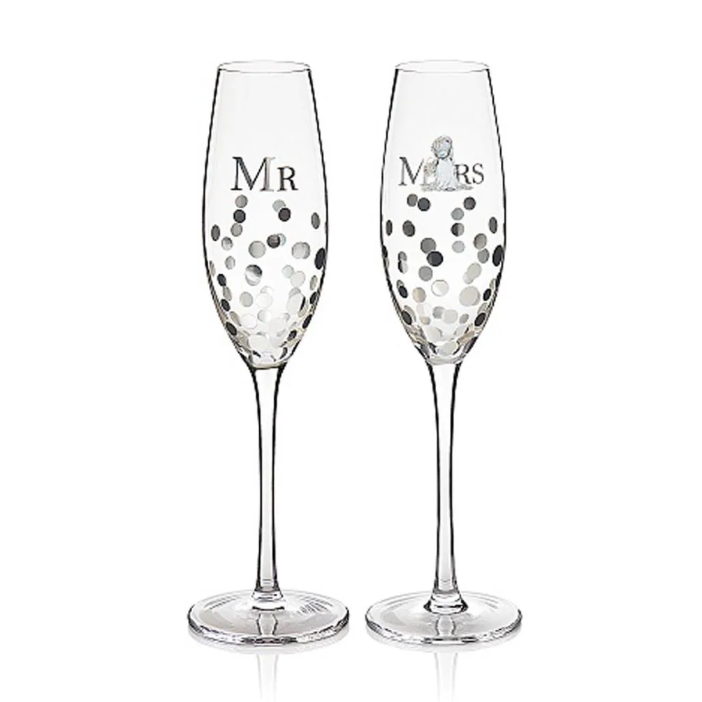Mr & Mrs Me to You Bear Champagne Flutes Extra Image 1