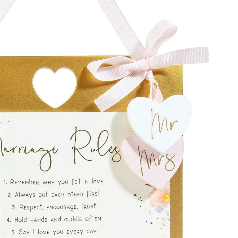 Marriage Rules Me to You Wedding Plaque Extra Image 1