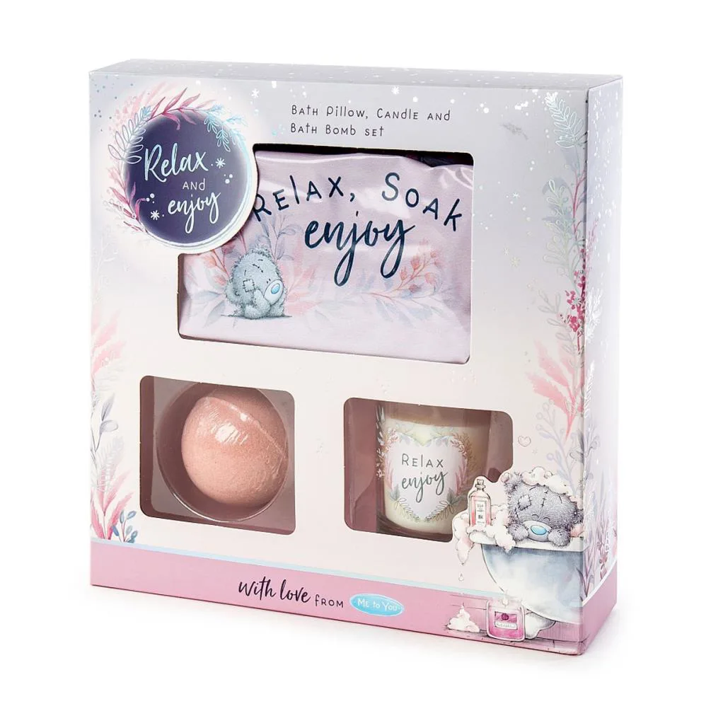 Bath Pillow, Scented Candle & Bath Bomb Me to You Bear Gift Set Extra Image 1