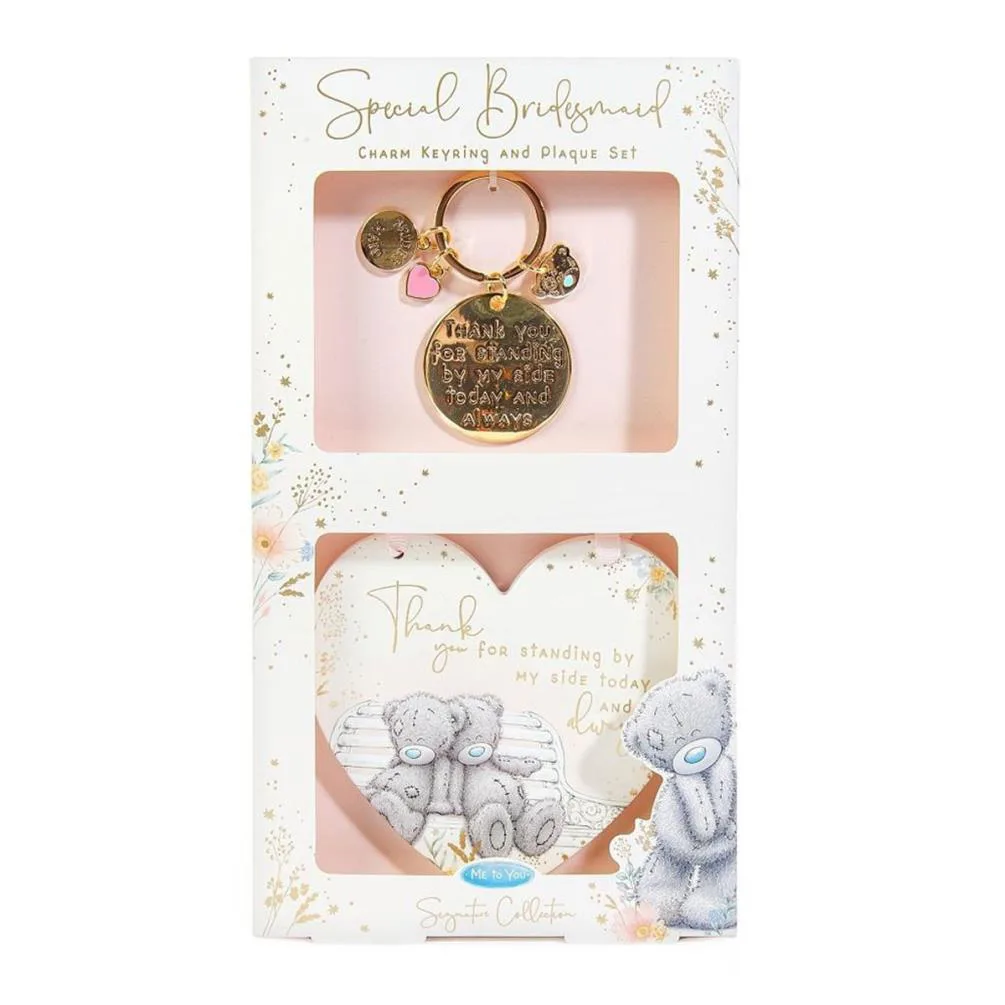 Me to You Bear Bridesmaid Keyring & Plaque Set Extra Image 1