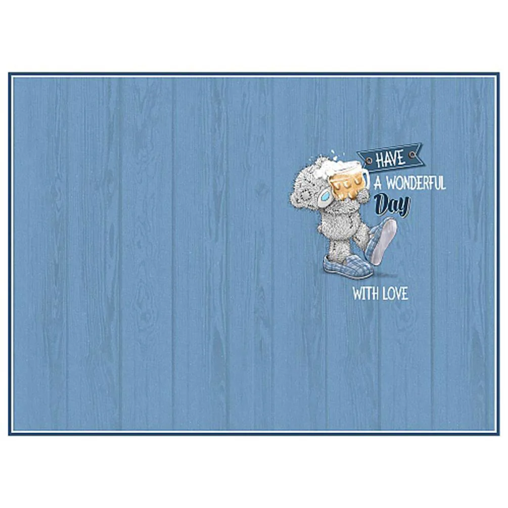 Dad Me to You Bear Birthday Card With Beer Mat Extra Image 1