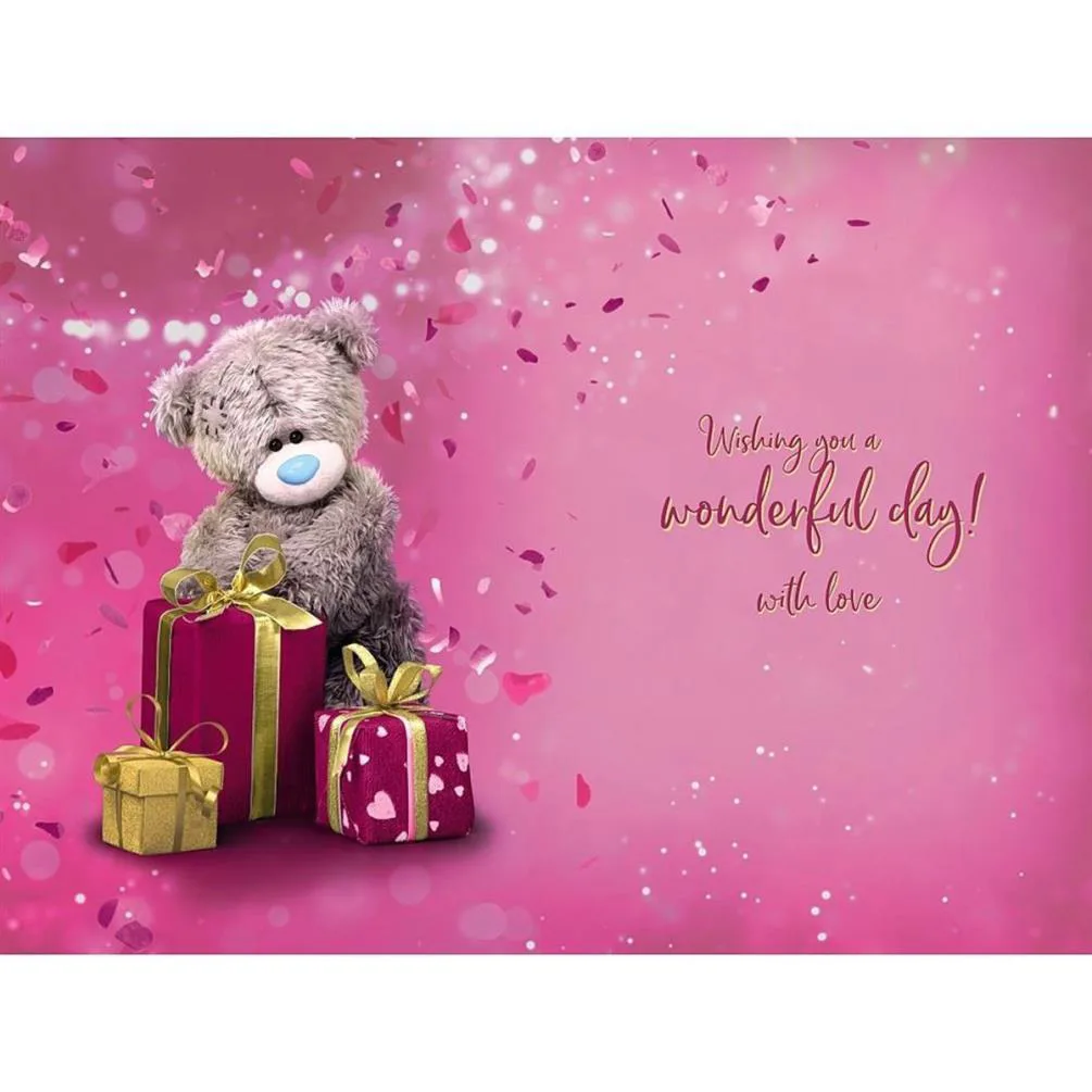 3D Holographic Purple 50th Birthday Me to You Bear Card Extra Image 1