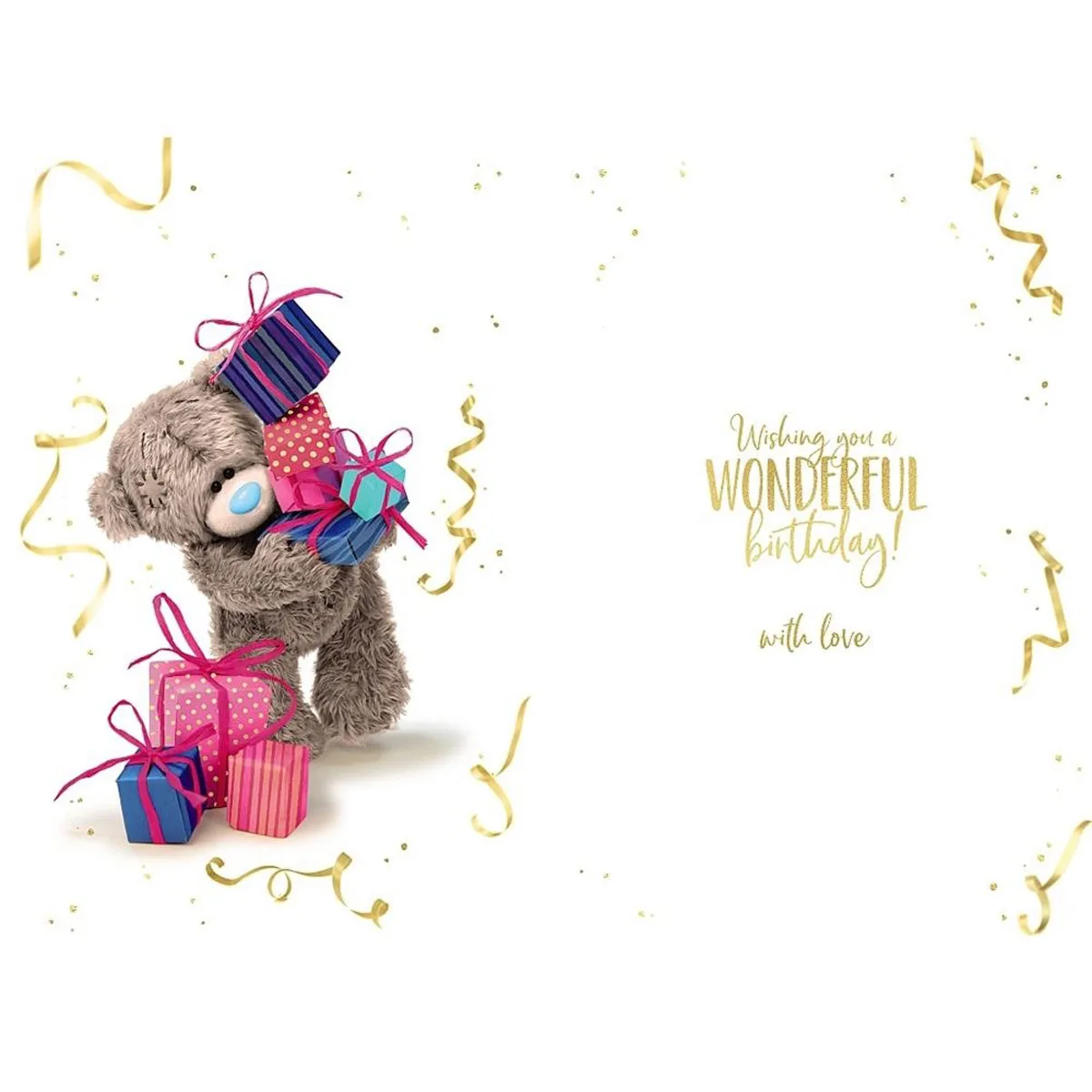3D Holographic Keepsake Granddaughter Me to You Birthday Card Extra Image 1
