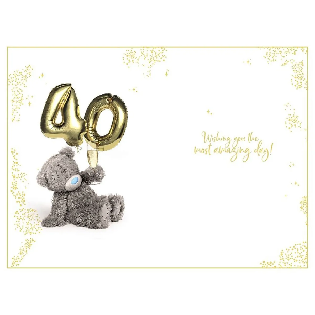 3D Holographic Keepsake 40th Birthday Me to You Bear Card Extra Image 1