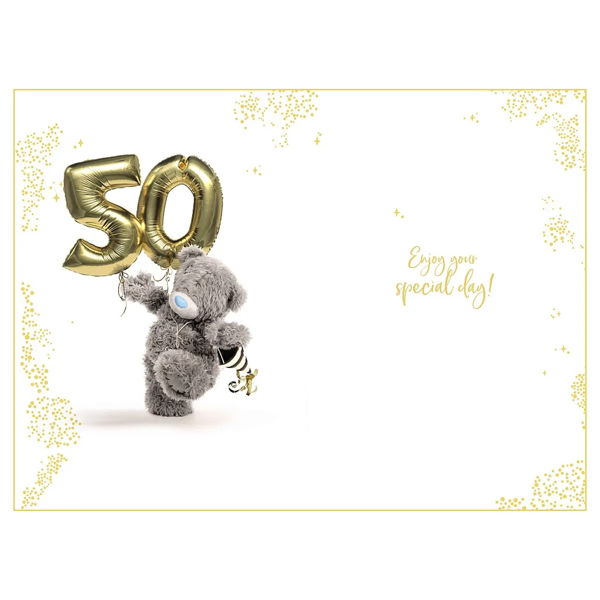 3D Holographic Keepsake 50th Birthday Me to You Bear Card Extra Image 1