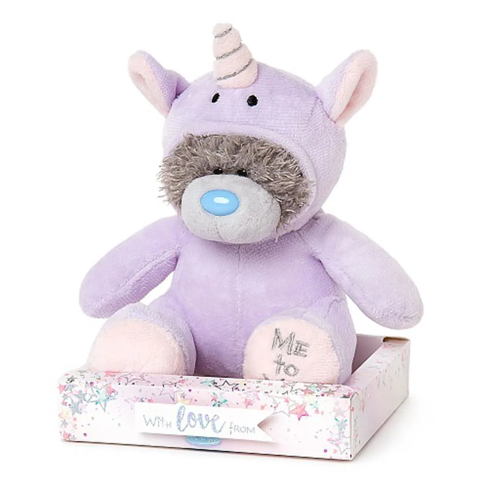 7" Purple Unicorn Onesie Me to You Bear Extra Image 1