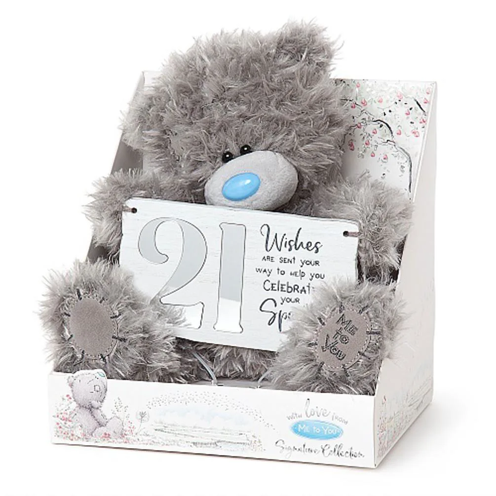 9" Holding 21st Birthday Plaque Me to You Bear Extra Image 1