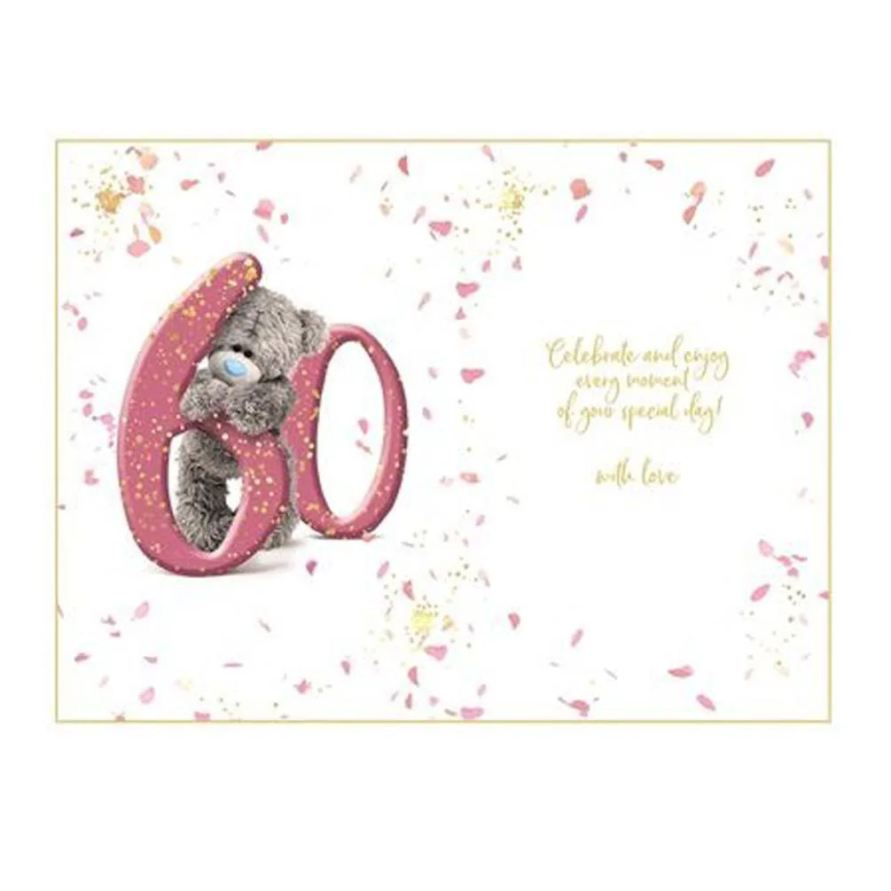 Amazing 60th Birthday Photo Finish Me to You Bear Card Extra Image 1