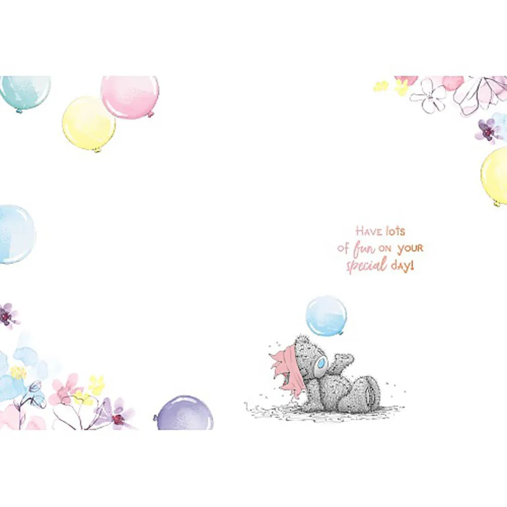 Bear Holding Balloons Me to You Bear Birthday Card Extra Image 1