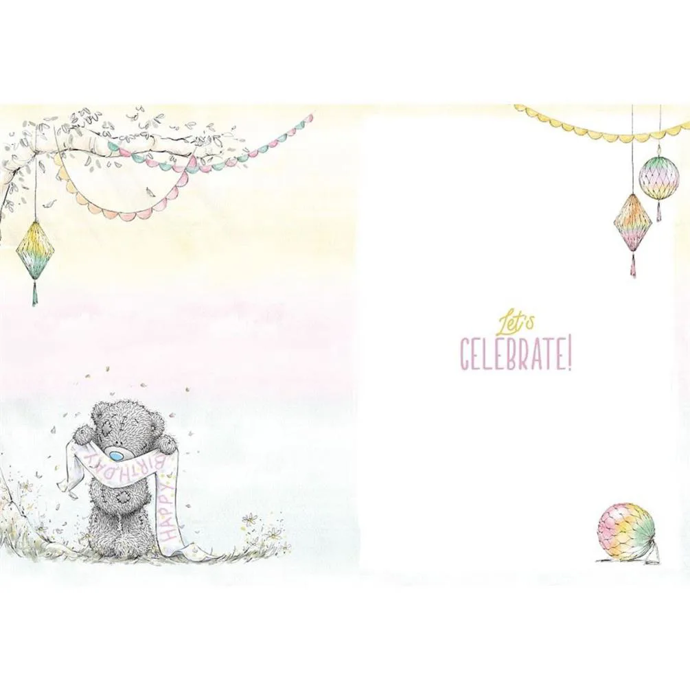 70th Bear Hanging Lights Me to You Bear Birthday Card Extra Image 1