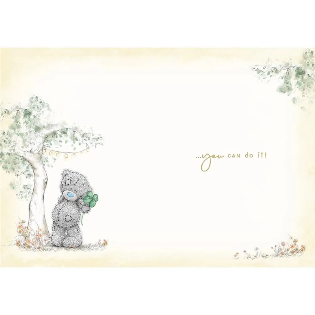 Bear with Clover Me to You Bear Good Luck Card Extra Image 1