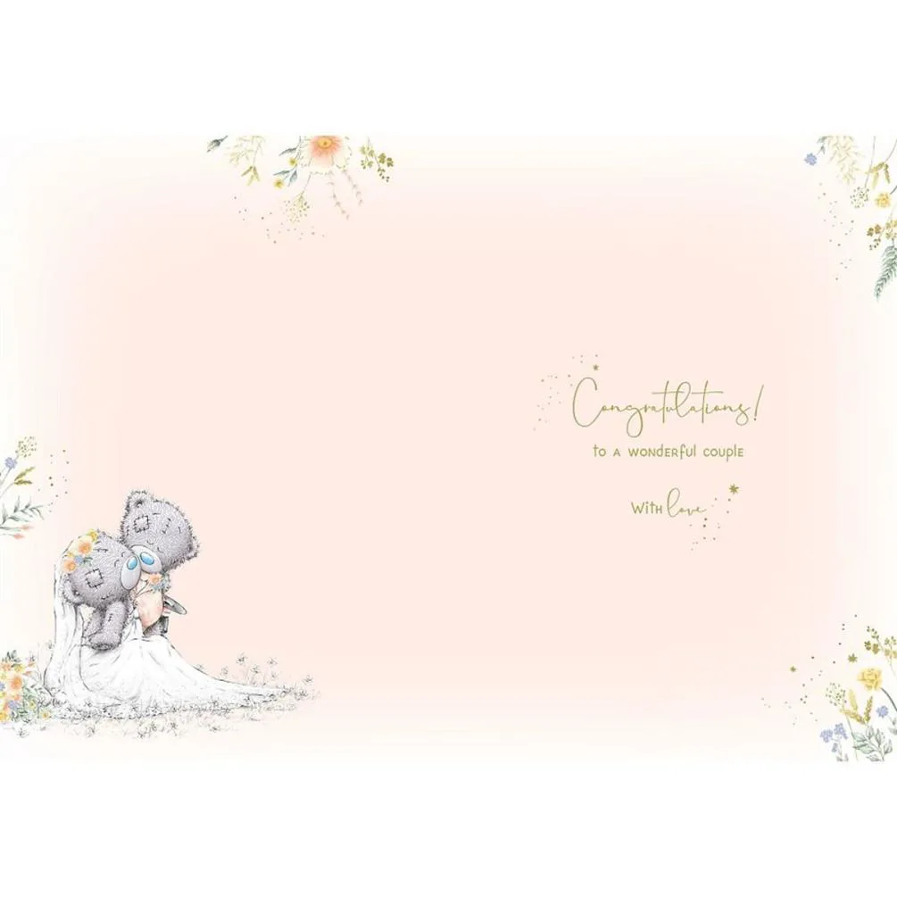 Bears Hugging Just Married Me to You Bear Wedding Day Card Extra Image 1