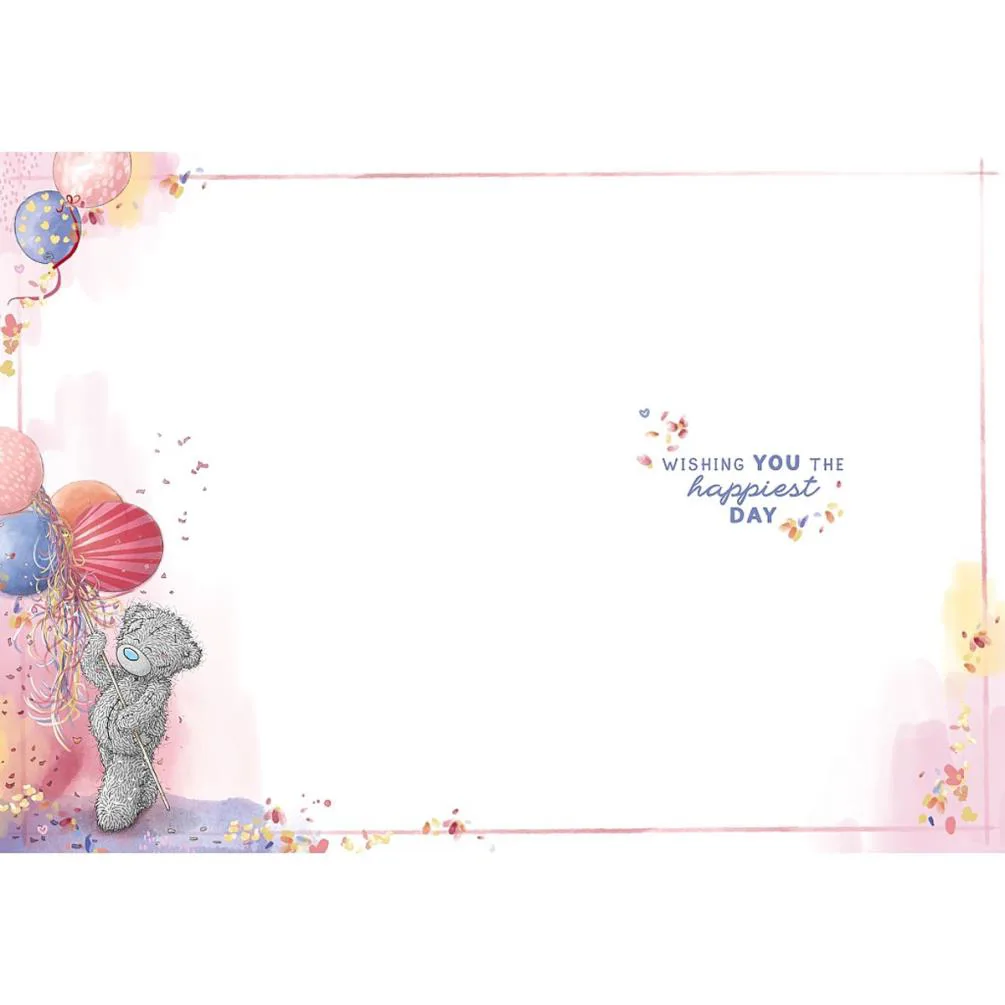 Balloons & Gift Me to You Bear Birthday Card Extra Image 1