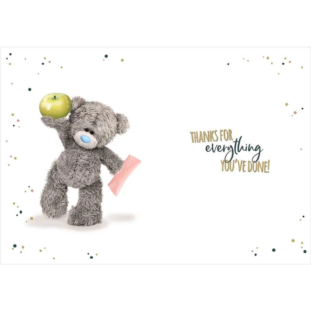 Super Teacher Me to You Bear Thank You Card Extra Image 1