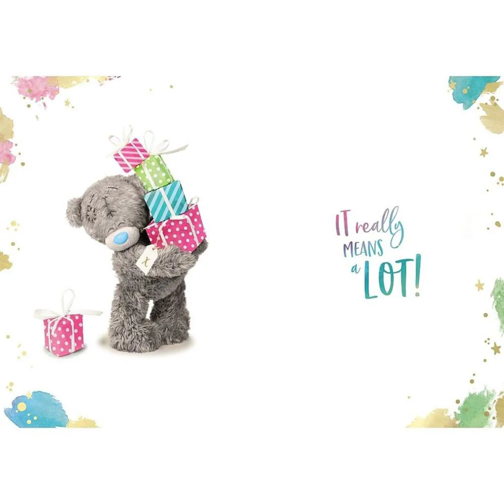 Thanks For All Your Help Photo Finish Me to You Bear Thank You Card Extra Image 1