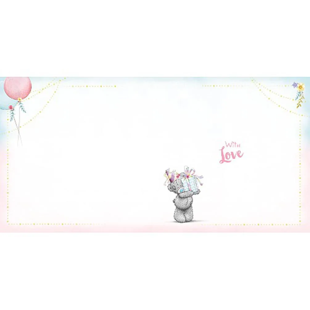 Tatty Teddy Tying Present Me to You Bear Birthday Card Extra Image 1