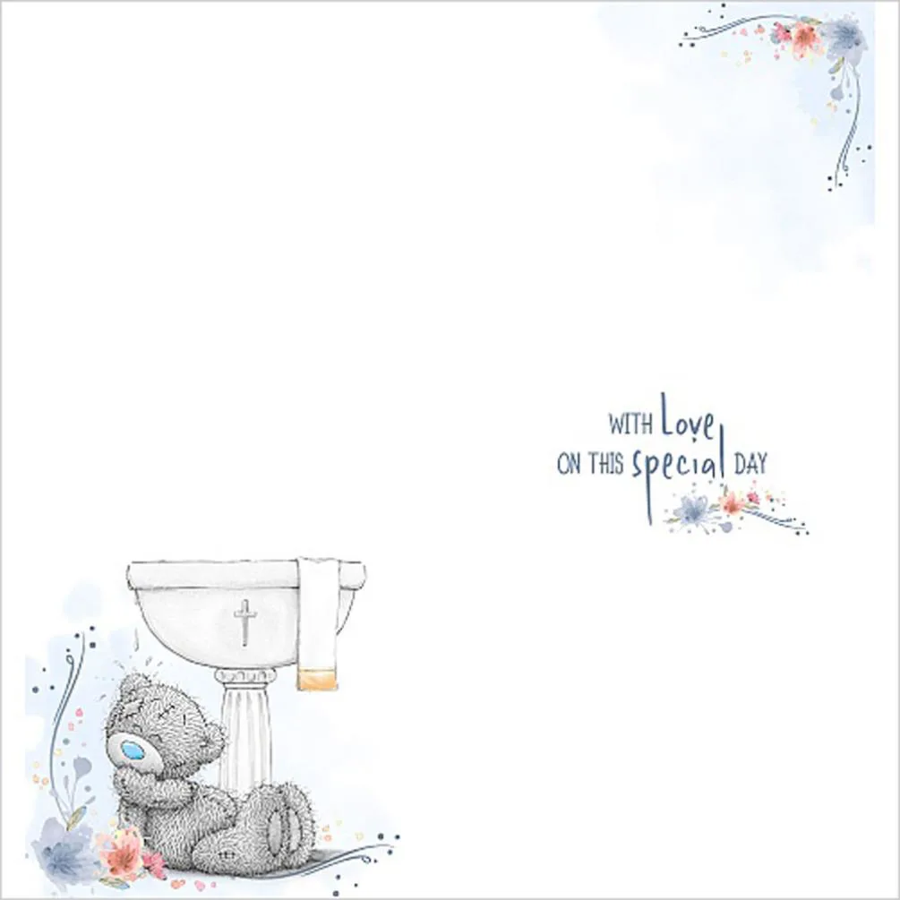 On Your Christening Me To You Bear Card Extra Image 1