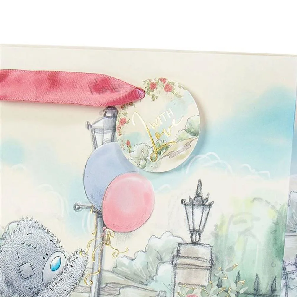 Balloons With Love Me to You Bear Medium Gift Bag Extra Image 2
