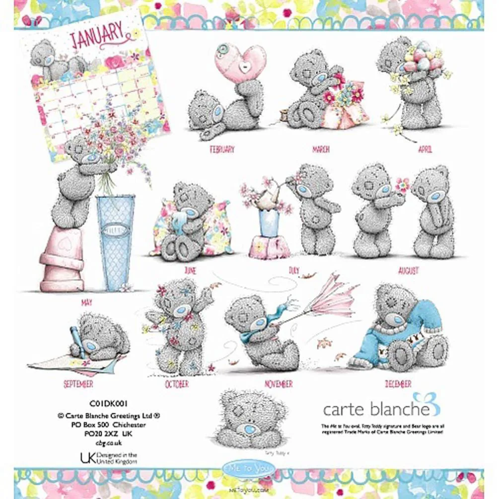 2017 Me to You Bear Classic Desk Calendar Extra Image 2