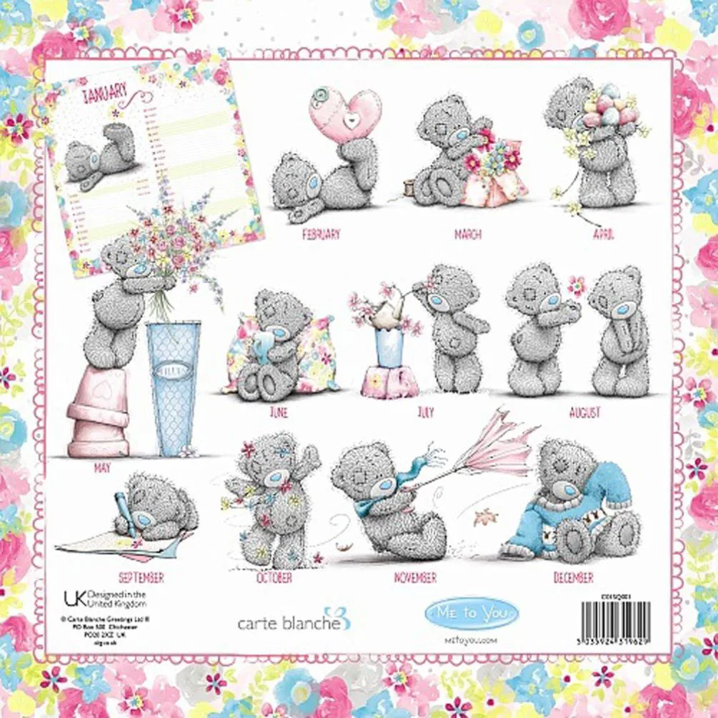 2017 Me to You Bear Classic Square Calendar Extra Image 2