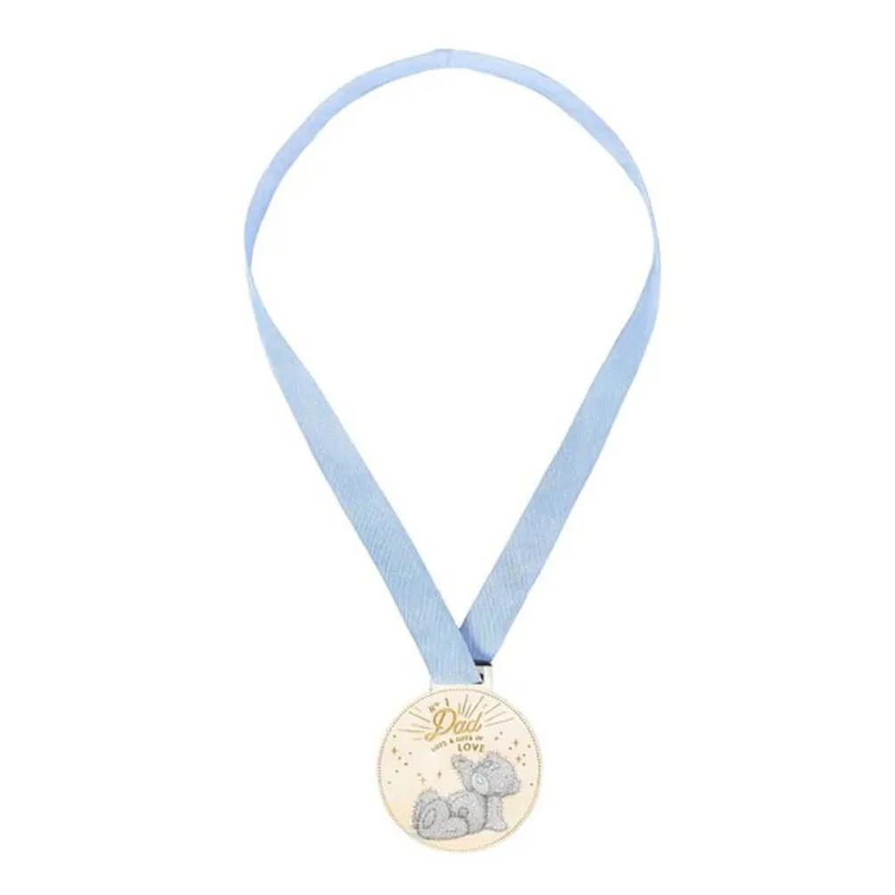 Dad Me to You Bear Keepsake Wooden Medal Extra Image 1