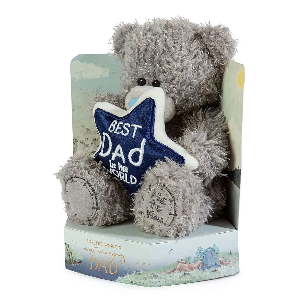 7" Holding Best Dad Padded Star Me to You Bear Extra Image 1