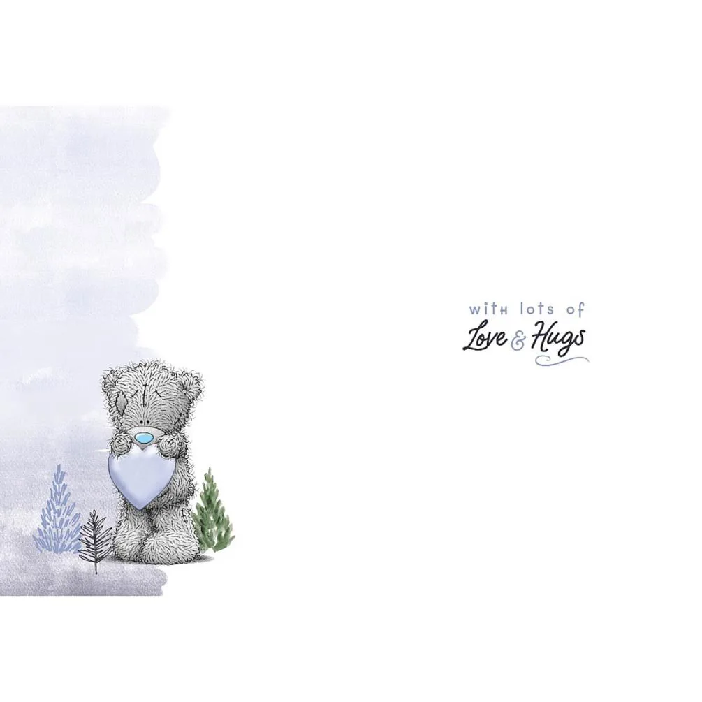 Holding Blue Heart Me to You Bear Father's Day Card Extra Image 1