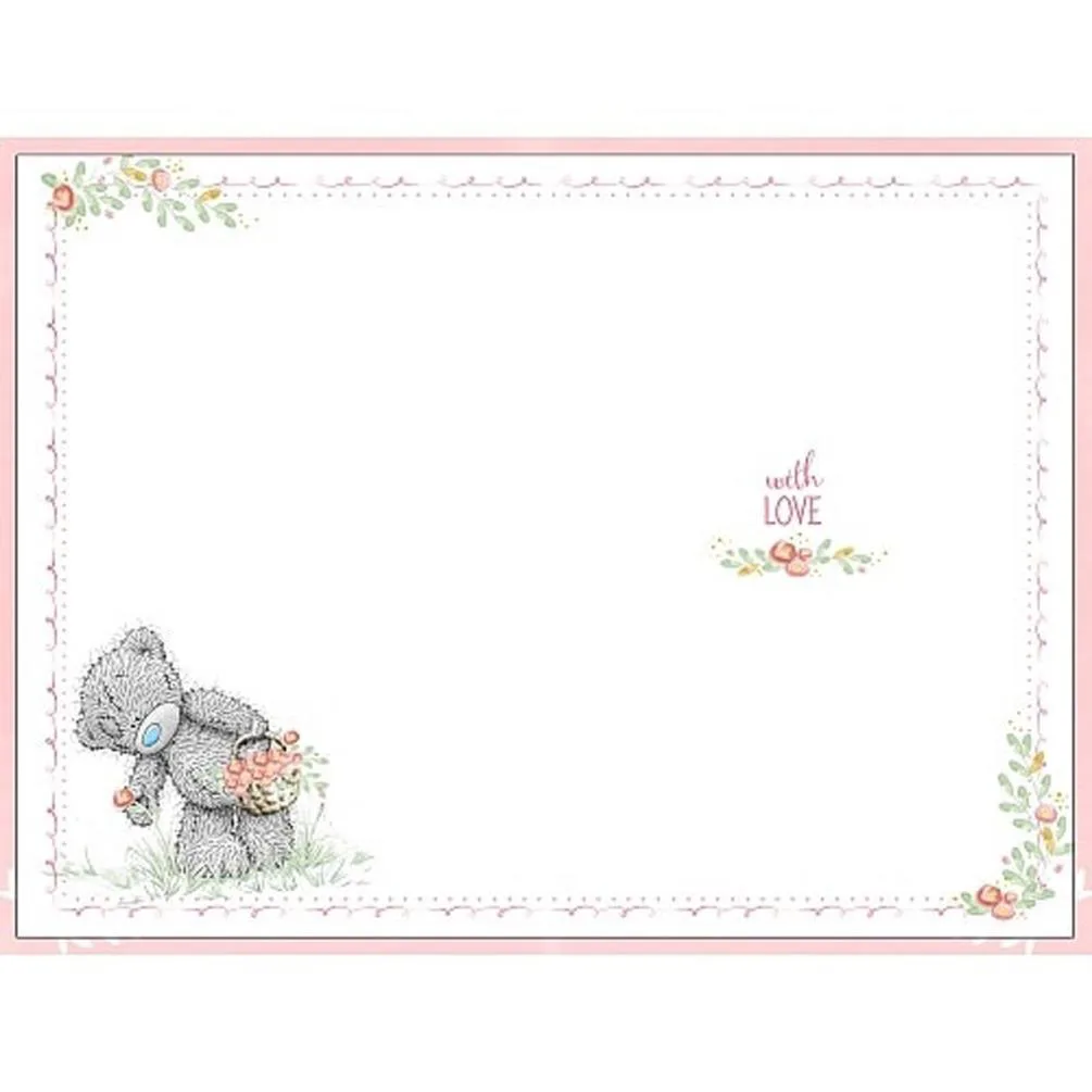 Holding Card & Flowers Me to You Bear Mothers Day Card Extra Image 1