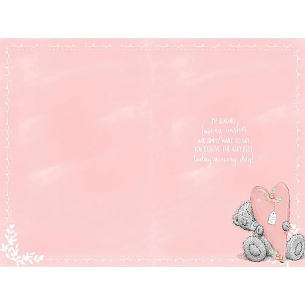 Holding Pink Heart Me to You Bear Mothers Day Card Extra Image 1