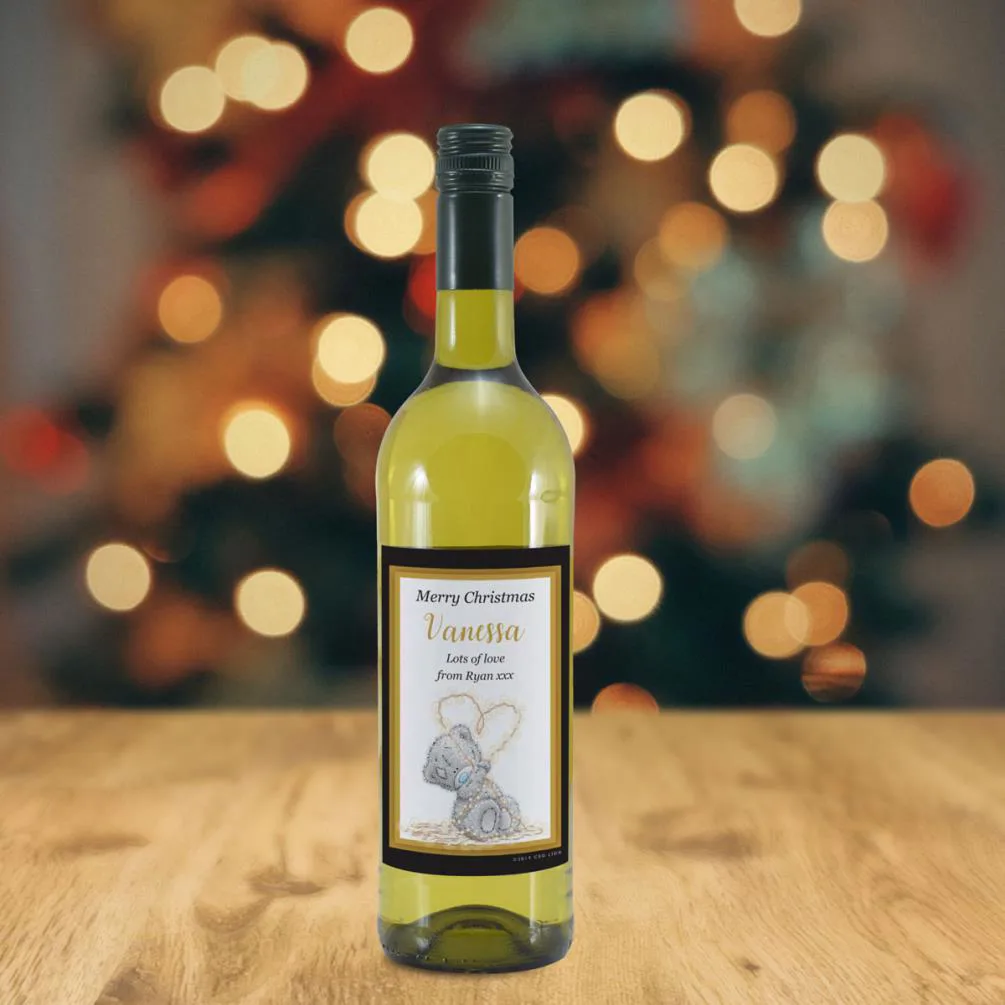 Personalised Me to You Heart Shape Lights White Wine Extra Image 1